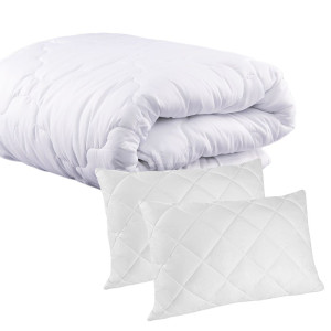 Олекотена завивка 200х210 с две възглавници